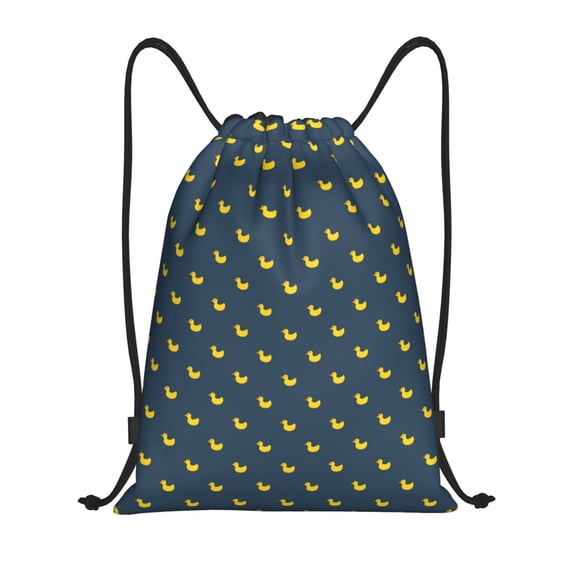 Kdxio Cartoon Ducks Print Drawstring Backpack Bag,Waterproof Draw String Back Sack, Gym Drawstring Bags Swim Bag For Unisex