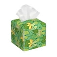 thumbnail image 1 of Kdxio Cartoon Frog And Lotus Leaf Print Tissue Box Cover,Square Decorative PU Leather Facial Paper Case Organizer Holder Dispenser for Bathroom,Night Stands,Desk,Car 5.2''X5.2''X5.2'', 1 of 6