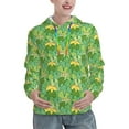 thumbnail image 1 of Kdxio Cartoon Frog And Lotus Leaf Print Womens Oversized Hoodies Sweatshirts Hooded Pullover Tops Sweaters Casual-Large, 1 of 7