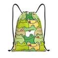 thumbnail image 1 of Kdxio Cartoon Frog Print Drawstring Backpack Bag,Waterproof Draw String Back Sack, Gym Drawstring Bags Swim Bag For Unisex, 1 of 9
