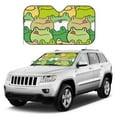 thumbnail image 1 of Kdxio Cartoon Frog Print Windshield Sun Shade, Foldable Sun Blocker for Car,Truck,SUV Automotive Interior Sun Protection,Reflective Shade for Front Windshield(Medium), 1 of 7
