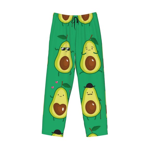 Kdxio Cartoon Fruit 1 Print Men's Sleep Pajama Pant Lounge Pants with Pockets