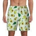 thumbnail image 1 of Kdxio Cartoon Fruit Print Men'S Swim Trunks With Compression Liner 7 Inch Inseam Quick Dry Swim Shorts, 1 of 7