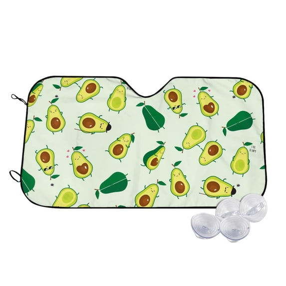 Kdxio Cartoon Fruit Print Windshield Sun Shade,UV Rays and Sun Heat Protection,Sunshade for Car Windshield,Car Shade Front Windshield - Medium