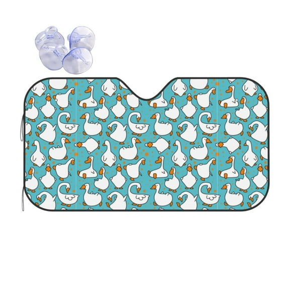 Kdxio Cartoon Funny Goose Print Front Windshield Sun Shade,Folding Auto Sunshade for Car Truck SUV-Medium