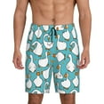 thumbnail image 1 of Kdxio Cartoon Funny Goose Print Mens Sleep Shorts Bottoms Soft Comfy Pajama Wear Pants with Drawstring Pockets, 1 of 7
