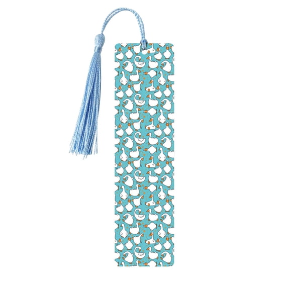 Kdxio Cartoon Funny Goose Print Metal Tassel Bookmarks,Perfect Gift for Art Lovers and Bookworms Metal Bookmarks for Women