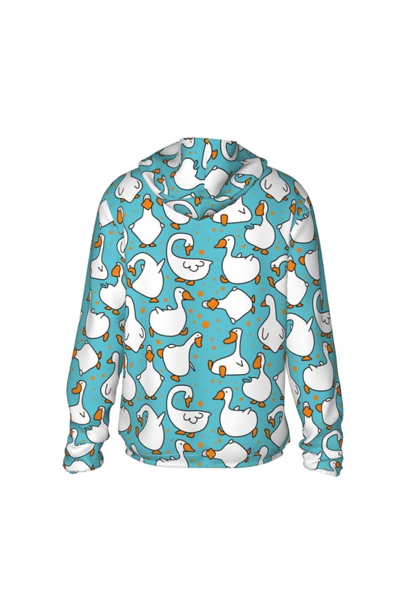 Cartoon Funny Goose Print Women Men Sun Protection UPF 50+ Jackets Zip Up Long Sleeve Hoodie Hiking Lightweight with Pockets