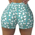 thumbnail image 1 of Kdxio Cartoon Funny Goose Print Workout Shorts for Women Seamless Soft Smooth Gym Yoga Scrunch Active Shorts, 1 of 9