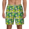 thumbnail image 1 of Kdxio Cartoon Koala Bear And Leaf Print Men'S Swim Trunks With Compression Liner 7 Inch Inseam Quick Dry Swim Shorts, 1 of 7