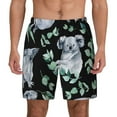 thumbnail image 1 of Kdxio Cartoon Koala Bear Print Men'S Swim Trunks With Compression Liner 7 Inch Inseam Quick Dry Swim Shorts, 1 of 7