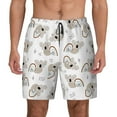 thumbnail image 1 of Kdxio Cartoon Koala Print Men's Swim Trunks with Compression Liner 7 Inch Inseam Quick Dry Swim Shorts, 1 of 7