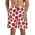 thumbnail image 1 of Kdxio Cartoon Ladybug Pattern Mens Casual Shorts - Drawstring Summer Beach Sports Shorts for Men, 1 of 5