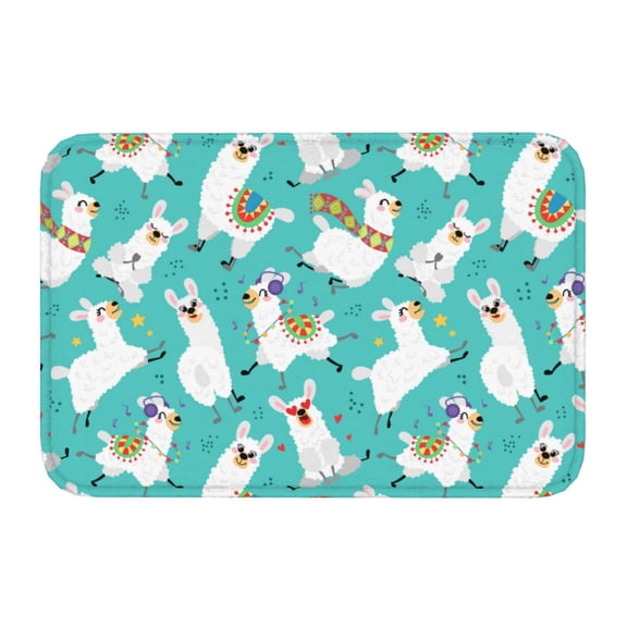 Kdxio Cartoon Llamas,16" x 24", Non-Slip Front Door Mats,Outdoor Welcome Mat Washable