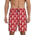 thumbnail image 1 of Kdxio Cartoon Lobster Print Mens Sleep Shorts Bottoms Soft Comfy Pajama Wear Pants with Drawstring Pockets, 1 of 7