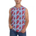thumbnail image 1 of Kdxio Cartoon Lobsters 2 for Men's Muscle T-shirt,Sleeveless for Workout Running Athletic Gym Lounge Casual, 1 of 5