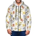 thumbnail image 1 of Kdxio Cartoon Monkey Print Men Hoodies Casual Hoodies for Men with Zip Pockets Full Zip Long Sleeve Sweatshirt Sports Hooded Jacket-Small, 1 of 5
