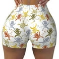 thumbnail image 1 of Kdxio Cartoon Monkey Print Workout Shorts for Women Seamless Soft Smooth Gym Yoga Scrunch Active Shorts, 1 of 9