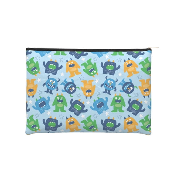 Kdxio Cartoon Monster Makeup Bag Toiletry Bag Canvas Makeup Bags Zipper Cosmetic Pouch Travel Cosmetic Pouch for Women Gifts