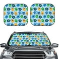 thumbnail image 1 of Kdxio Cartoon Monster Print 2-Piece Sun Shade Front Windshield - Foldable Car Front Window Sunshades For Most Sedans Suv Truck, 1 of 6