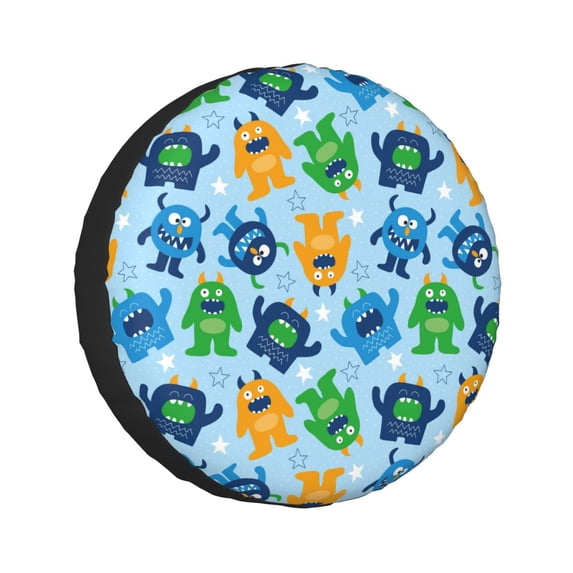 Kdxio Cartoon Monster for Tire Cover Wheel Protectors Tyre Covers Weatherproof Wheel Covers Universal Fit for Trailer Rv SUV Truck Camper Travel Trailers 17 inch