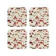 thumbnail image 1 of Kdxio Cartoon Mushrooms Funny Coasters,4 Pcs Leather Coasters,Housewarming Gifts,Protect Furniture From Water Marks Scratch And Damage, 1 of 1