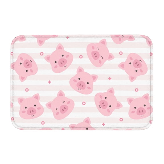 Kdxio Cartoon Pig,16" x 24", Non-Slip Front Door Mats,Outdoor Welcome Mat Washable