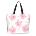 thumbnail image 1 of Kdxio Cartoon Pig Casual Tote Bags Women Big Capacity Shoulder Bag for Women Travel Shoulder Bags Handbags, 1 of 1