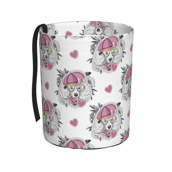 Kdxio Cartoon Poodle Dog Car Trash Can Garbage Car Accessories Trash Can Car Waste Bin for for Driver and Passenger Any Vehicle