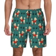 thumbnail image 1 of Kdxio Cartoon Poodle Dog Print Men's Swim Trunks with Compression Liner 7 Inch Inseam Quick Dry Swim Shorts, 1 of 7
