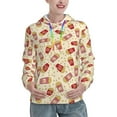 thumbnail image 1 of Kdxio Cartoon Popcorn Print Womens Oversized Hoodies Sweatshirts Hooded Pullover Tops Sweaters Casual-Small, 1 of 7