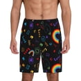 thumbnail image 1 of Kdxio Cartoon Pride Lgbt Print Mens Sleep Shorts Bottoms Soft Comfy Pajama Wear Pants with Drawstring Pockets, 1 of 5