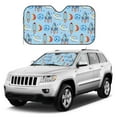 thumbnail image 1 of Kdxio Cartoon Rocket With Space Print Windshield Sun Shade, Foldable Sun Blocker for Car,Truck,SUV Automotive Interior Sun Protection,Reflective Shade for Front Windshield(Medium), 1 of 6