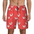 thumbnail image 1 of Kdxio Cartoon Rooster Print Men's Swim Trunks with Compression Liner 7 Inch Inseam Quick Dry Swim Shorts, 1 of 7
