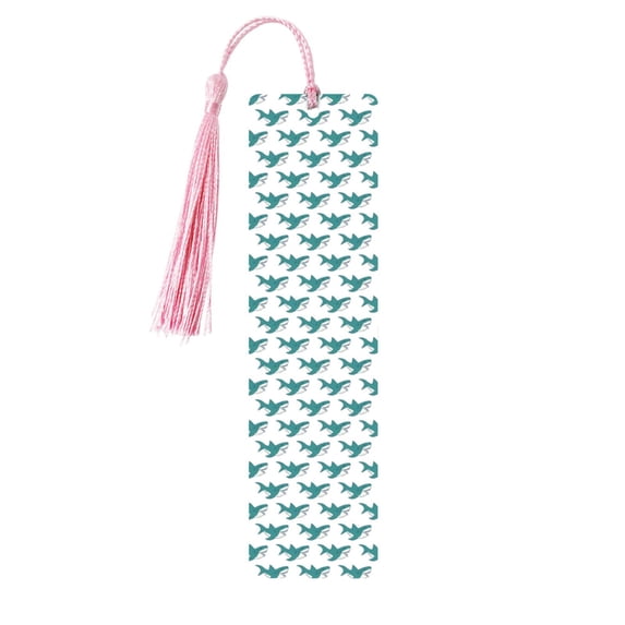 Kdxio Cartoon Shark Print Metal Tassel Bookmarks,Perfect Gift for Art Lovers and Bookworms Metal Bookmarks for Women