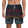 thumbnail image 1 of Kdxio Cartoon Sharks Print Men'S Swim Trunks With Compression Liner 7 Inch Inseam Quick Dry Swim Shorts, 1 of 7
