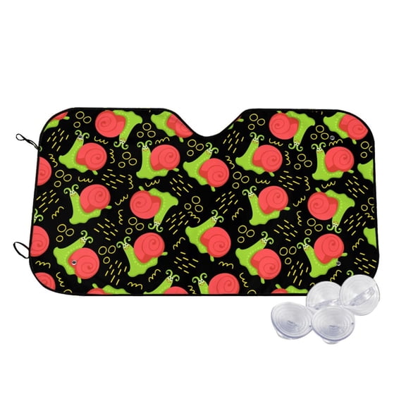 Kdxio Cartoon Snail Print Windshield Sun Shade,UV Rays and Sun Heat Protection,Sunshade for Car Windshield,Car Shade Front Windshield - Small
