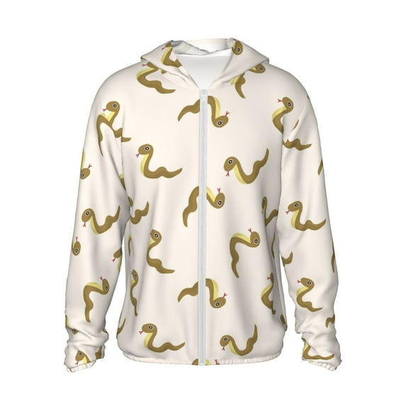 Kdxio Cartoon Snake Print Women Men Sun Protection UPF 50+ Jackets Zip Up Long Sleeve Hoodie Hiking Lightweight with Pockets