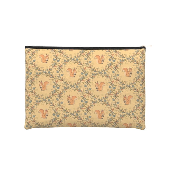 Kdxio Cartoon Squirrel Makeup Bag Toiletry Bag Canvas Makeup Bags Zipper Cosmetic Pouch Travel Cosmetic Pouch for Women Gifts