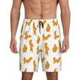 thumbnail image 1 of Kdxio Cartoon Squirrel Print Mens Sleep Shorts Bottoms Soft Comfy Pajama Wear Pants with Drawstring Pockets, 1 of 7