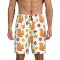 thumbnail image 1 of Kdxio Cartoon Squirrel Print Mens Sleep Shorts Bottoms Soft Comfy Pajama Wear Pants with Drawstring Pockets, 1 of 7