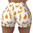 thumbnail image 1 of Kdxio Cartoon Squirrel Print Workout Shorts for Women Seamless Soft Smooth Gym Yoga Scrunch Active Shorts, 1 of 9