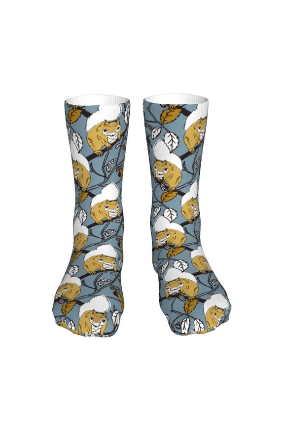 Cartoon Squirrel on Branch