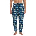 thumbnail image 1 of Kdxio Cartoon Surfer Sharks Pattern Joggers,Sweatpants for Men with Pockets-Large, 1 of 5