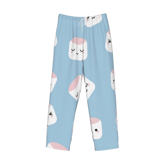 Kdxio Cartoon Sushi Print Men's Sleep Pajama Pant Lounge Pants with Pockets