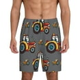 thumbnail image 1 of Kdxio Cartoon Tractor Print Mens Sleep Shorts Bottoms Soft Comfy Pajama Wear Pants with Drawstring Pockets, 1 of 7