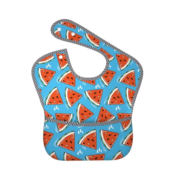 Kdxio Cartoon Watermelon Bibs For Babies, Baby Bibs for Eating, Toddler Bibs, Waterproof Bibs, Feeding Bibs, for Toddlers, Boys, Girls