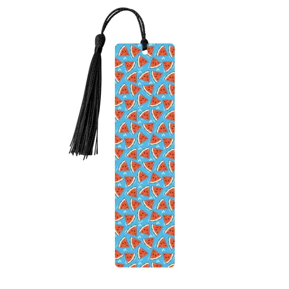 Kdxio Cartoon Watermelon Print Metal Tassel Bookmarks,Perfect Gift for Art Lovers and Bookworms Metal Bookmarks for Women