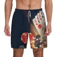thumbnail image 1 of Kdxio Casino Poker Chips Print Men'S Swim Trunks With Compression Liner 7 Inch Inseam Quick Dry Swim Shorts, 1 of 7
