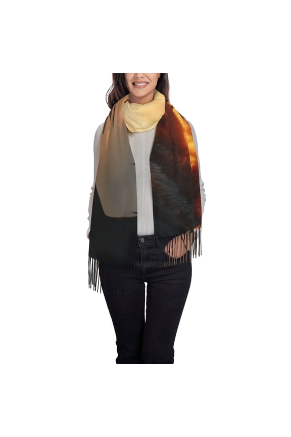 Castle Cool Fire Dragon Women's Scarf Womens Winter Scarf, Fashion Scarfs for Women, Shawls and Wraps, Long Blanket Scarf